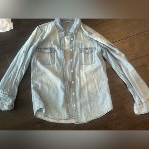 Denim button down